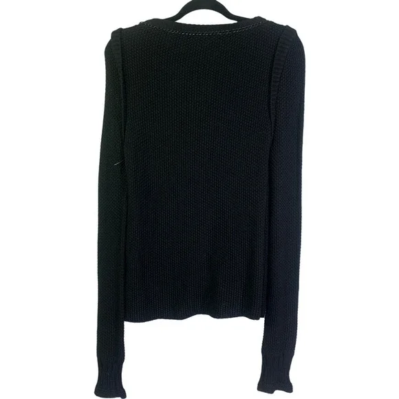 YOANA BARASCHI Black Knit Chain Cardigan Sweater - NWT - Picture 9 of 16